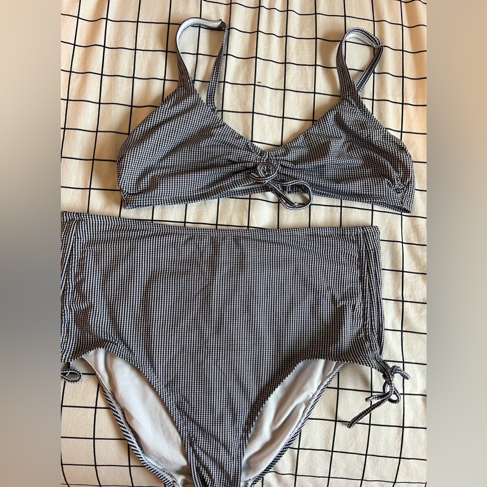 Plaid swim suit